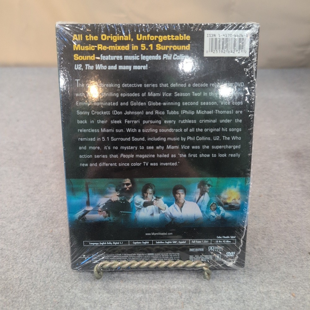 Miami Vice Season Two DVD Box Set New Factory Sealed 1980s Crime Drama Series - Picture 2 of 2